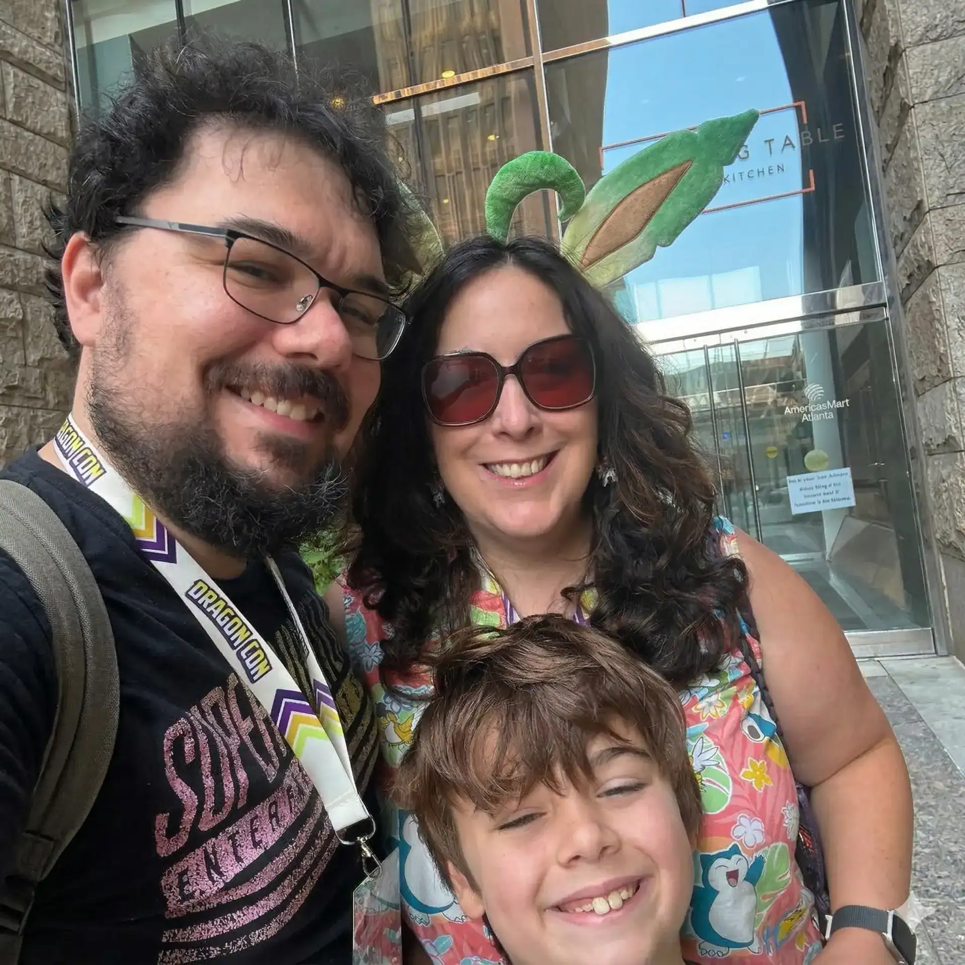 Tracy Brisson with family at DragonCon